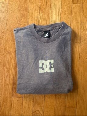 DC Logo Graphic Tee in Faded Gray